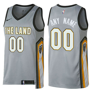 Men's Nike Cleveland Cavaliers Customized Swingman Gray NBA City Edition Jersey