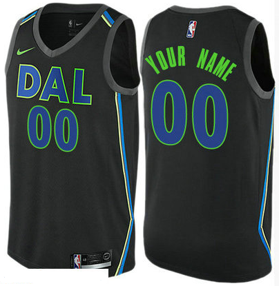 Men's Nike Dallas Mavericks Customized Authentic Black NBA City Edition Jersey