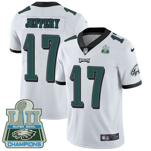 Men's Nike Eagles #17 Alshon Jeffery White Super Bowl LII Champions Stitched NFL Vapor Untouchable Limited Jersey