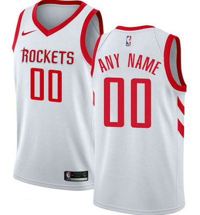 Men's Nike Houston Rockets Customized Swingman White Home NBA Association Edition Jersey