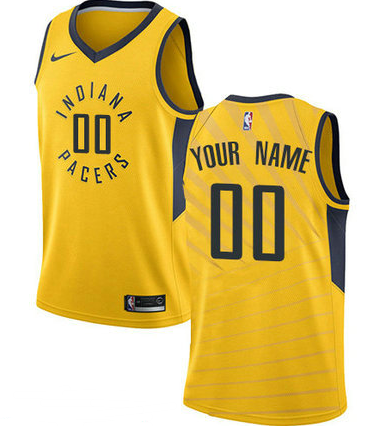 Men's Nike Indiana Pacers Customized Authentic Gold NBA Statement Edition Jersey