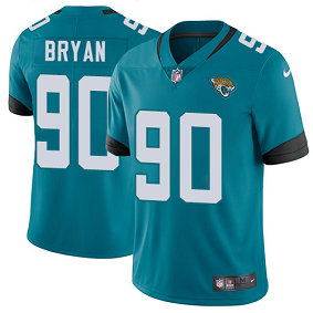 Men's Nike Jacksonville Jaguars #90 Taven Bryan Teal Green Team Color Stitched NFL Vapor Untouchable Limited Jersey
