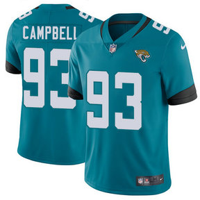 Men's Nike Jacksonville Jaguars #93 Calais Campbell Teal Green Team Color Stitched NFL Vapor Untouchable Limited Jersey
