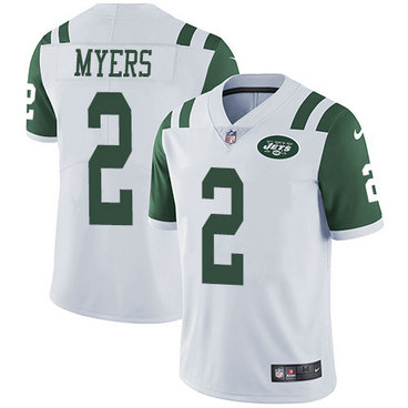 Men's Nike Jets #2 Jason Myers White Stitched NFL Vapor Untouchable Limited Jersey Men's Nike Jets #2 Jason Myers White Stitched NFL Vapor Untouchable Limited Jersey