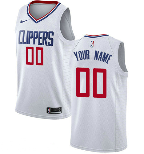 Men's Nike Los Angeles Clippers Customized Authentic White NBA Association Edition Jersey