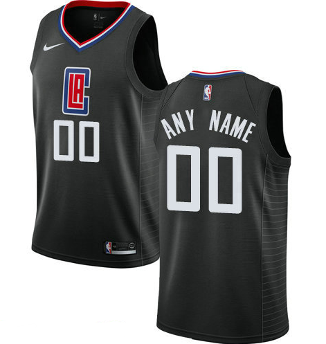 Men's Nike Los Angeles Clippers Customized Swingman Black Alternate NBA Statement Edition Jersey