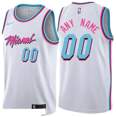 Men's Nike Miami Heat White NBA Swingman City Edition Custom Jersey