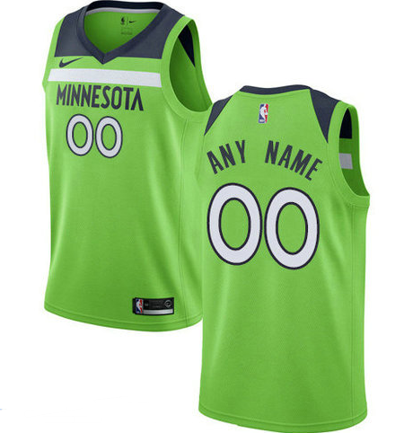 Men's Nike Minnesota Timberwolves Customized Authentic Green NBA Statement Edition Jersey