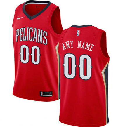 Men's Nike New Orleans Pelicans Nike Red Swingman Custom Icon Edition Jersey