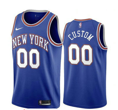 Men's Nike New York Knicks Custom Navy 2019-20 Statement Edition NBA Jersey
