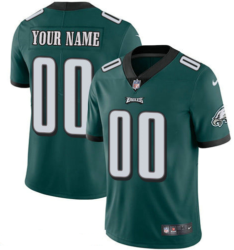 Men's Nike Philadelphia Eagles Customized Alternate Vapor Untouchable Custom Limited NFL Jersey Green