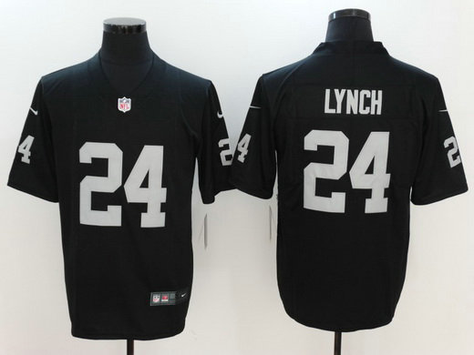 Men's Nike Raiders 24 Marshawn Lynch Black Vapor Untouchable Player Limited NFL Jersey