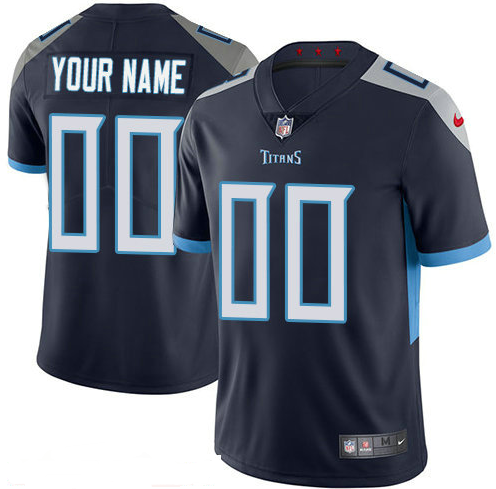 Men's Nike Tennessee Titans Customized Alternate Vapor Untouchable Custom Limited NFL Jersey Navy Blue