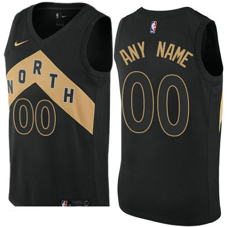 Men's Nike Toronto Raptors Black Customized City Edition Authentic NBA Jersey