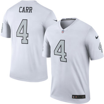 Men's Oakland Raiders #4 Derek Carr Nike White Color Rush Limited Stitched Jersey