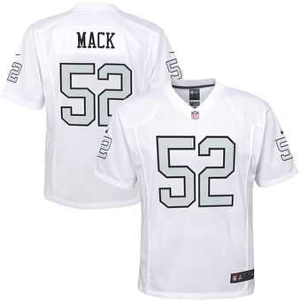 Men's Oakland Raiders #52 Khalil Mack Nike White Color Rush Limited Stitched Jersey