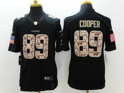 Men's Oakland Raiders #89 Amari Cooper Black Salute to Service NFL Nike Limited Jersey