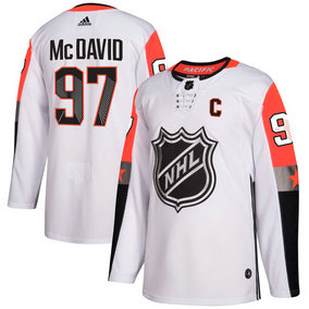 Men's Oilers 97 Connor McDavid White Adidas 2018 NHL All-Star Game Pacific Division Authentic Player Jersey