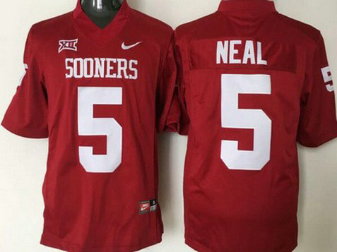 Men's Oklahoma Sooners #5 Durron Neal Red College Football Nike Jersey