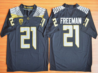 Men's Oregon Duck #21 Royce Freeman Black College Football Nike Limited Jersey