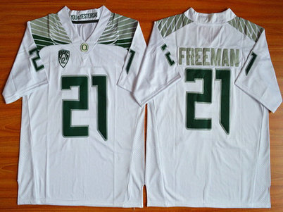 Men's Oregon Duck #21 Royce Freeman White College Football Nike Limited Jersey