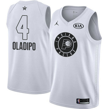 Men's Pacers #4 Victor Oladipo White NBA Jordan Swingman 2018 All-Star Game Jersey
