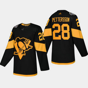 Men's Penguins #28 Marcus PetterssonCoors Light 2019 Stadium Series Black Authentic Jersey