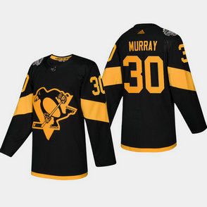 Men's Penguins #30 Matt Murray Coors Light 2019 Stadium Series Black Authentic Jersey