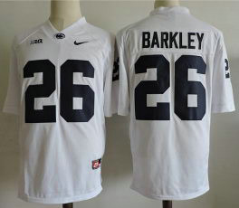 Men's Penn State Nittany Lions #26 Saquon Barkley Nike White Limited Football Jersey