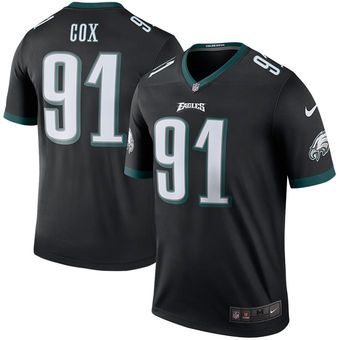 Men's Philadelphia Eagles Fletcher Cox Nike Black Color Rush Legend Jersey