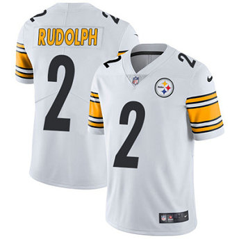 Men's Pittsburgh Steelers #2 Mason Rudolph White Stitched Nike NFL Vapor Untouchable Limited Jersey