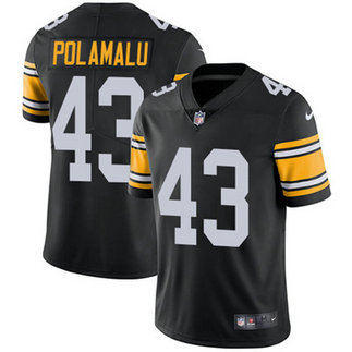 Men's Pittsburgh Steelers #43 Troy Polamalu Black Alternate Nike Stitched NFL Vapor Untouchable Limited Jersey