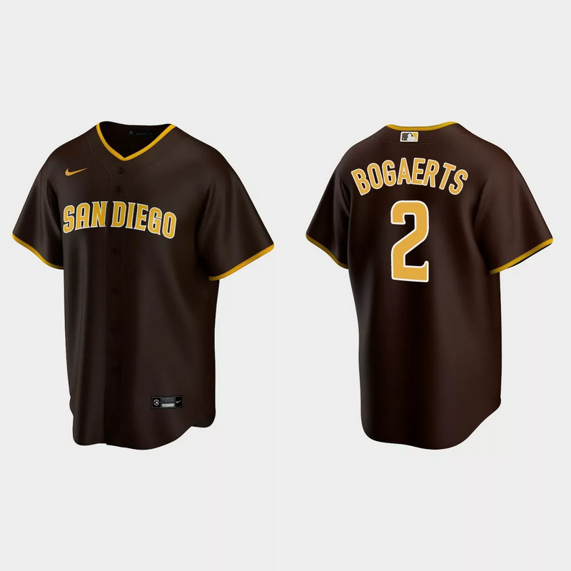 Men's San Diego Padres #2 Xander Bogaerts Brown Cool Base Stitched Jersey