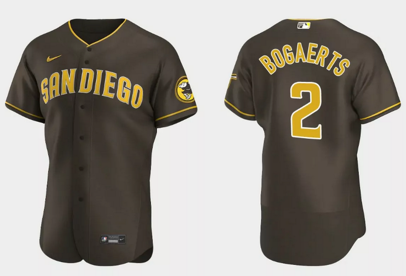 Men's San Diego Padres #2 Xander Bogaerts Brown Flex Base Stitched Jersey
