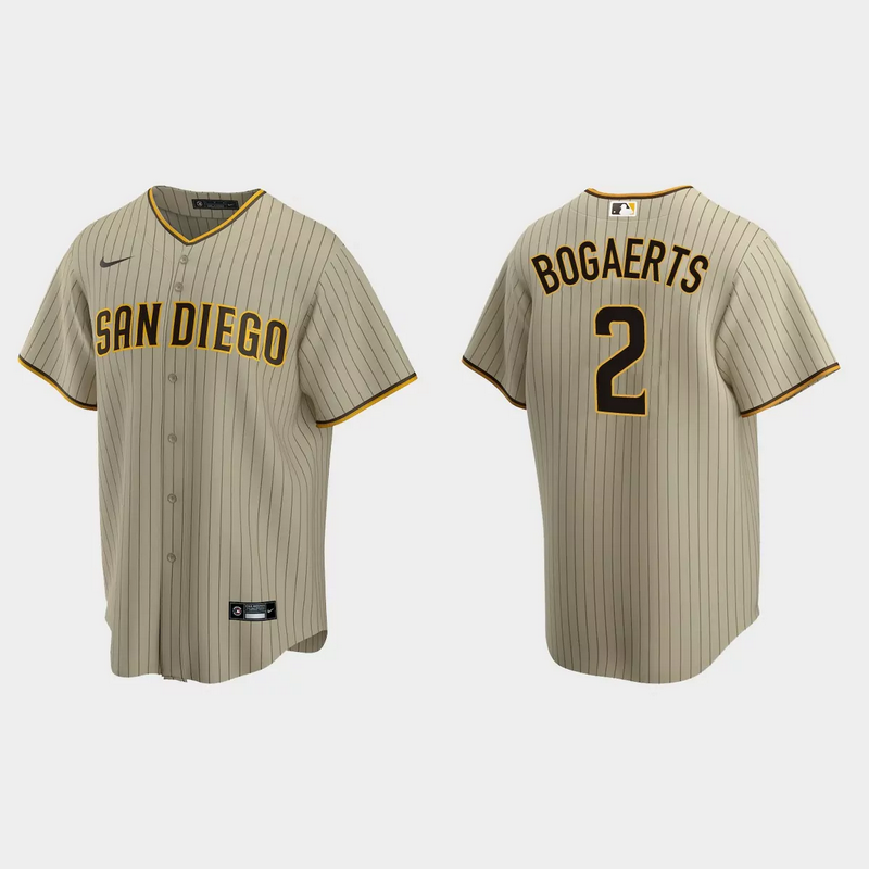 Men's San Diego Padres #2 Xander Bogaerts Light Brown Cool Base Stitched Jersey