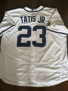 Men's San Diego Padres #23 Fernando Tatis Jr. White Flexbase Authentic Collection Stitched Baseball Jersey