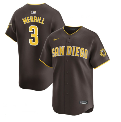 Men's San Diego Padres Jackson Merrill Nike brown Home Jersey