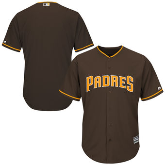 Men's San Diego Padres Majestic Brown Cool Base Player Jersey