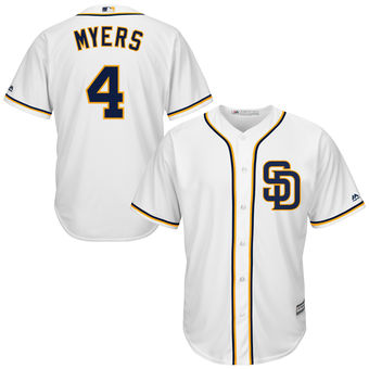 Men's San Diego Padres Wil Myers Majestic White Cool Base Player Jersey