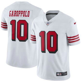 Men's San Francisco 49ers #10 Jimmy Garoppolo Nike White Color Rush Vapor Untouchable Limited Jersey