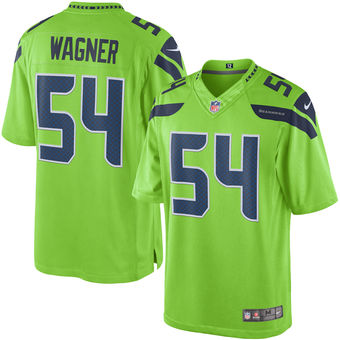 Men's Seattle Seahawks #54 Bobby Wagner Nike Green Color Rush Limited Stitched Jersey