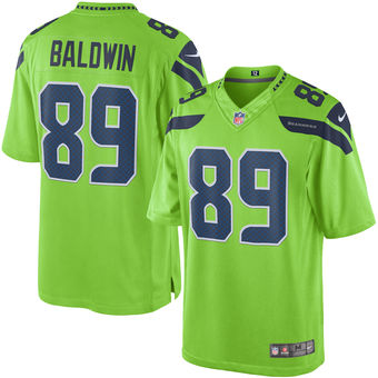 Men's Seattle Seahawks Doug Baldwin Nike Green Color Rush Limited Jersey