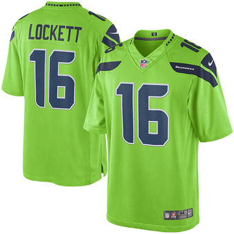 Men's Seattle Seahawks Tyler Lockett Nike Green Color Rush Limited Jersey