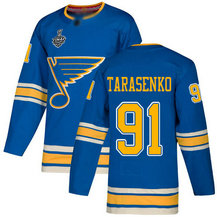 Men's St. Louis Blues #91 Vladimir Tarasenko 2019 Stanley Cup Final Blue Alternate Authentic Bound Stitched Hockey Jersey