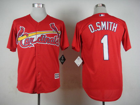 Men's St. Louis Cardinals #1 Ozzie Smith Red 2015 MLB Cool Base Jersey