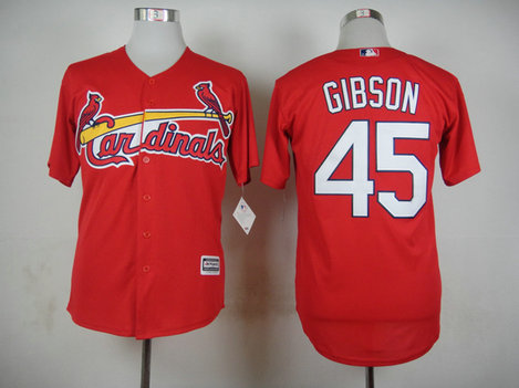 Men's St. Louis Cardinals #45 Bob Gibson Red 2015 MLB Cool Base Jersey