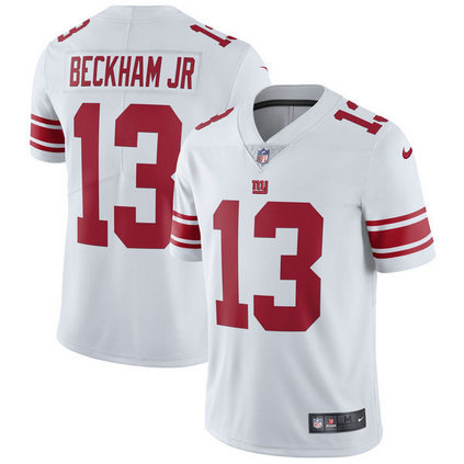 Men's Stitched New York Giants #13 Odell Beckham Jr White NFL Vapor Untouchable Limited Jersey
