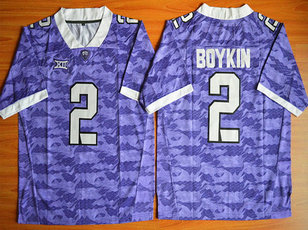 Men's TCU Horned Frogs #2 Trevone Boykin Purple College Football Limited Jersey