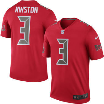 Men's Tampa Bay Buccaneers Jameis Winston Nike Red Color Rush Legend Jersey