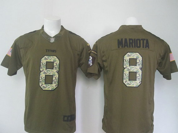 Men's Tennessee Titans #8 Marcus Mariota Green Salute to Service 2015 NFL Nike Limited Jersey